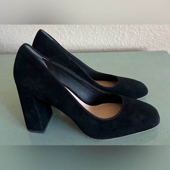 Loeffler Randall Rue Black Heeled Suede Pumps New - Picture 7 of 9